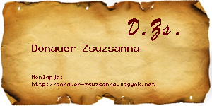 Donauer Zsuzsanna névjegykártya