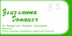 zsuzsanna donauer business card